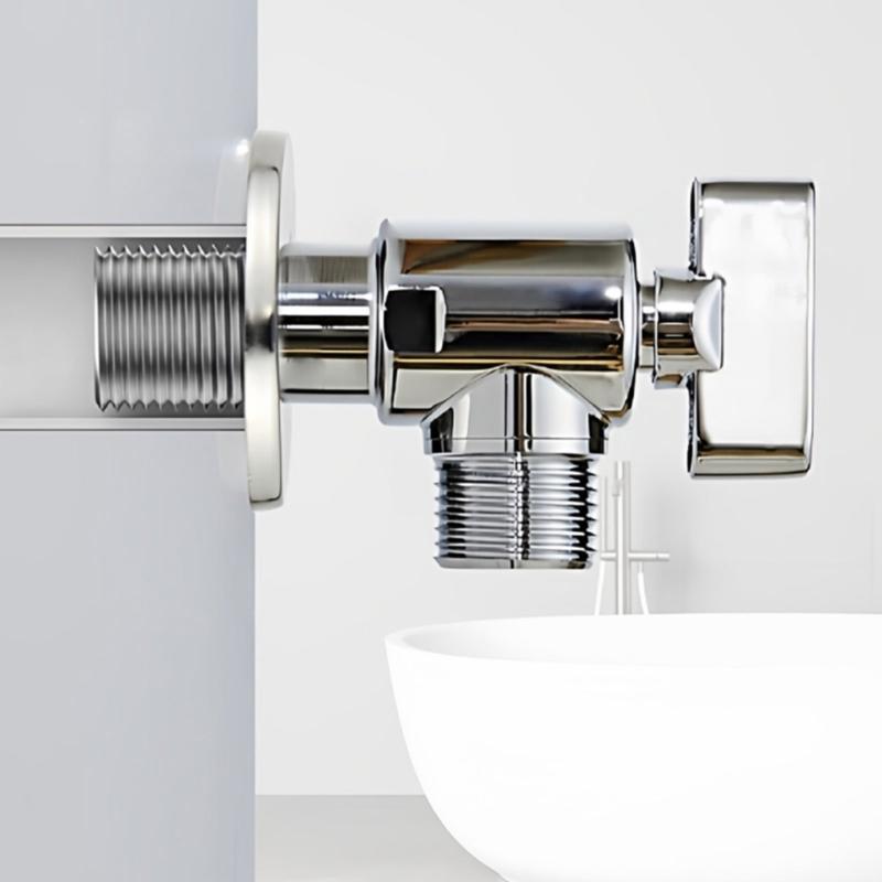 High Flows Angle Valves 1/2in Water Flows Control Valves Water Pipe Switches Hot/Cold Water Shut Off Valves Flows Restrictor