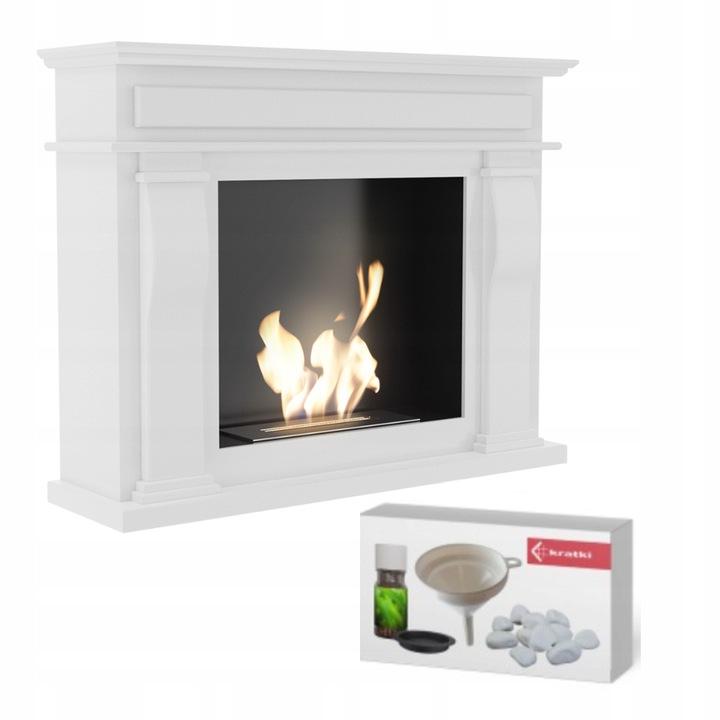 Biofireplace OCTOBER White TÜV - Set