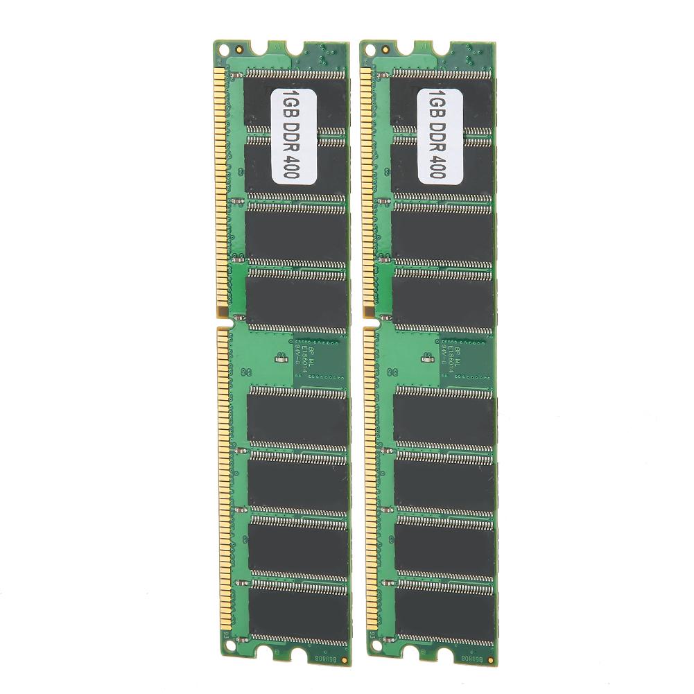 2Pcs Memory Module Desktop Computer Double‑Sided 16‑Grain DDR 1GB 400MHZ PC‑3200