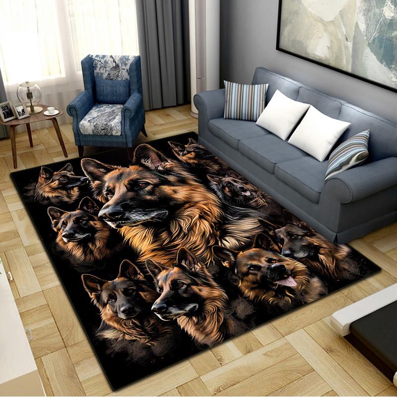 Bishons Corgi Carpet Rug for Living Room Bedroom Home Sofa Decoration,Kids play Non-slip Floor Mat