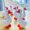 Ping An Cute Joy Duck White Goose Украшение Креативный подарок на день рождения Украшение для дома Фотореквизит Гостиная Настольный небольшой орнамент