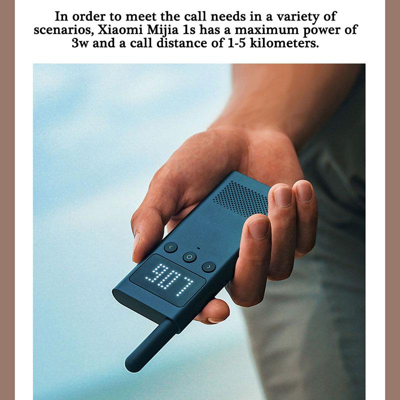 Xiaomi Mijia Smart Walkie Talkie 1S с FM-радиодинамиком, управление через приложение для смартфона, Bluetooth, обмен местоположением, быстрый командный разговор на открытом воздухе
