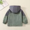 Kids' Color Block Hooded Windbreaker - Spring/Autumn 2026 Boys' Long Sleeve Jacket