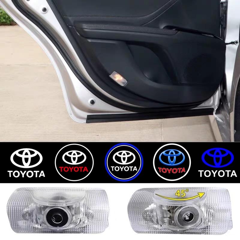 2 шт. Светодиодный светильник приветствия в двери для Toyota Highlander RAV4 Camry AVALON Corolla Prado, лампа порога, проектор с логотипом Toyota, декор автомобиля