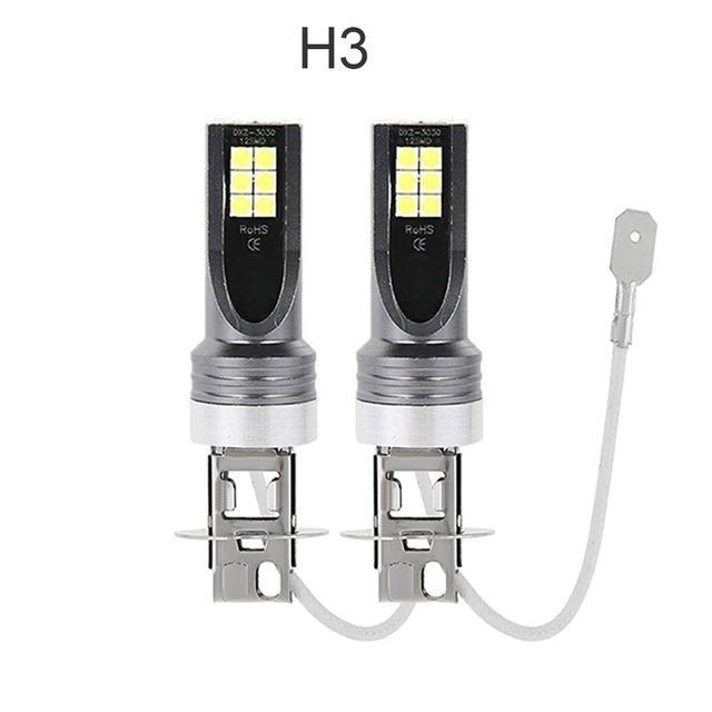 Светодиодная лампа для противотуманных фар автомобиля - 3030-12LED, 24 Вт, DC12V-24V, H3/H7/H8/H11