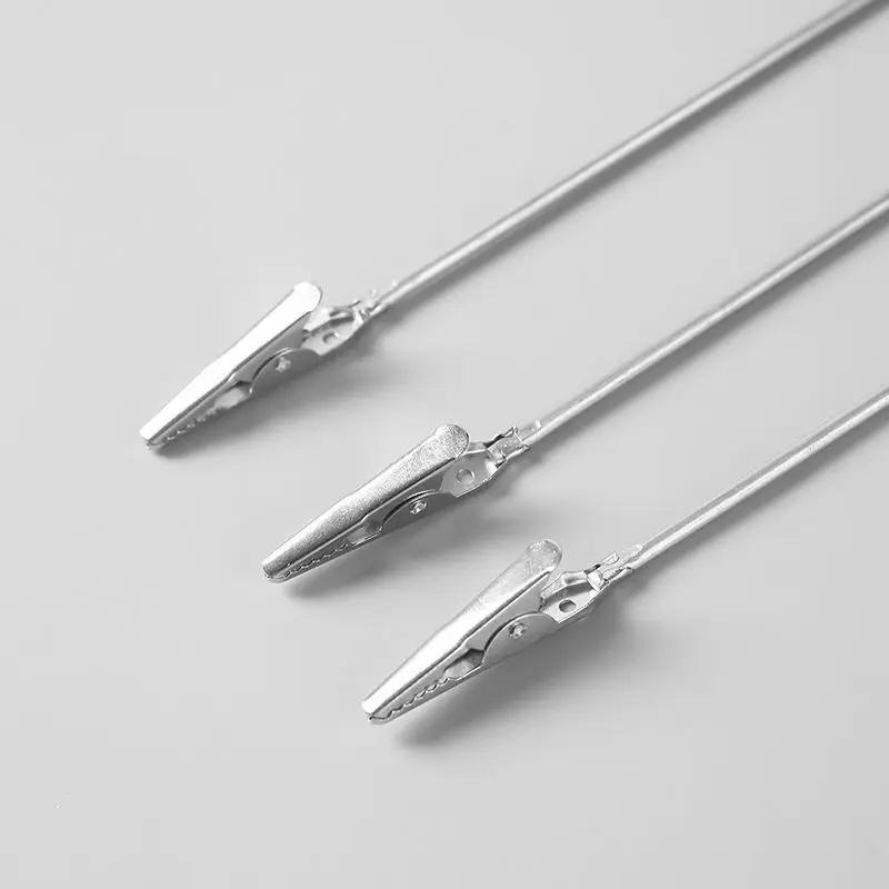 1/20 шт. Гибкие металлические длинные булавки-шланги для DIY, для карточек, фотографий, с двойными зажимами-крокодилами, клипсы, домашние, из сплава, держатели для заметок, подставки для фотографий