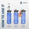 Бутылка для воды Lunatec Aquabot Clear 750 мл для кемпинга на открытом воздухе, многоцелевая (LTA1050000)