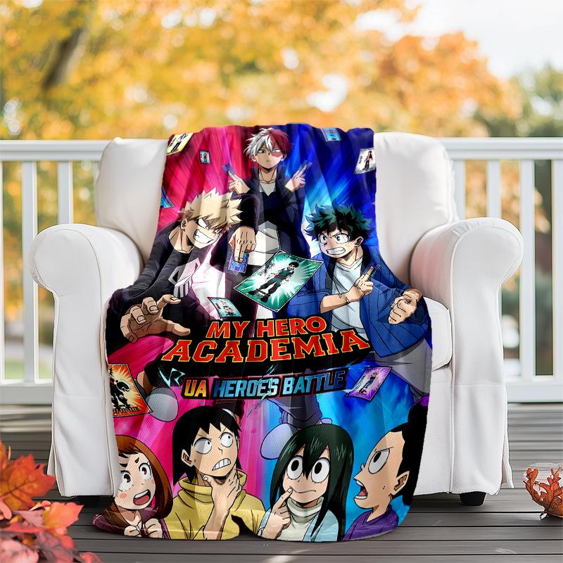 My Hero Academia Theme Printed Blanket - Perfect for Couch, Bed, Travel & Outdoor Use | Machine Washable, Cozy & Durable.