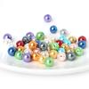 100Pcs 8mm Colorful Pearl Glass Round Beads For Jewelry Decoration Making DIY Bracelet Necklace Earring
