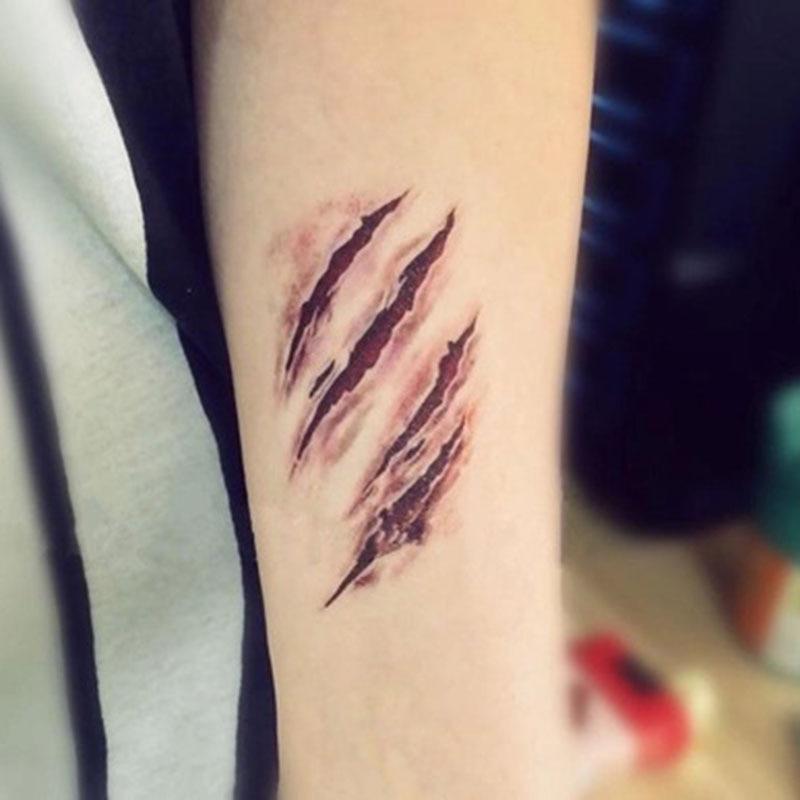 1 шт., паста для Хэллоуина, поддельная парша, кровавый макияж, украшение на Хэллоуин, наклейка с раной, страшной кровью, травмой