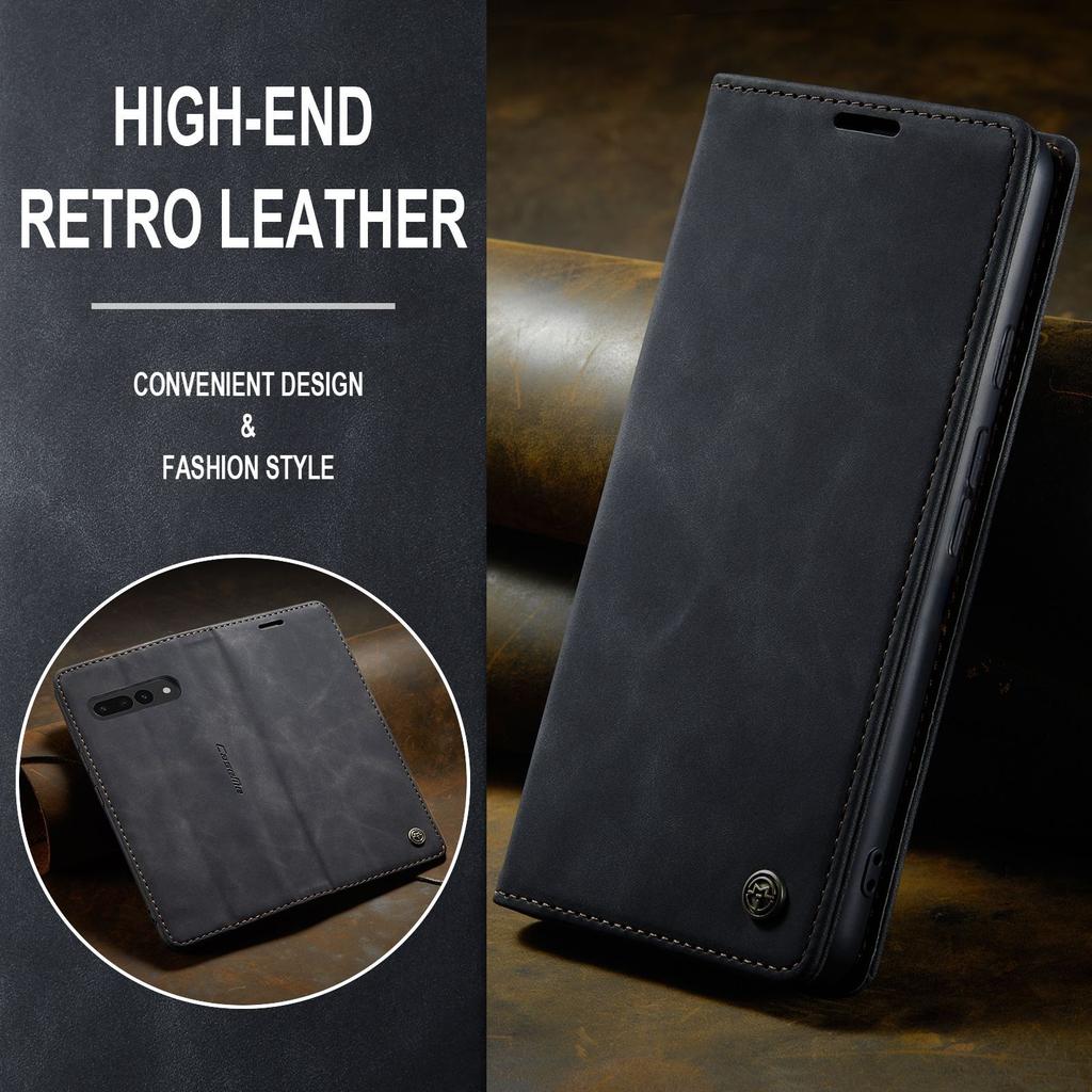 Suitable for Google Pixel 7A phone case, Pixel 6 Pro phone leather case, flip cover with card slot protective case