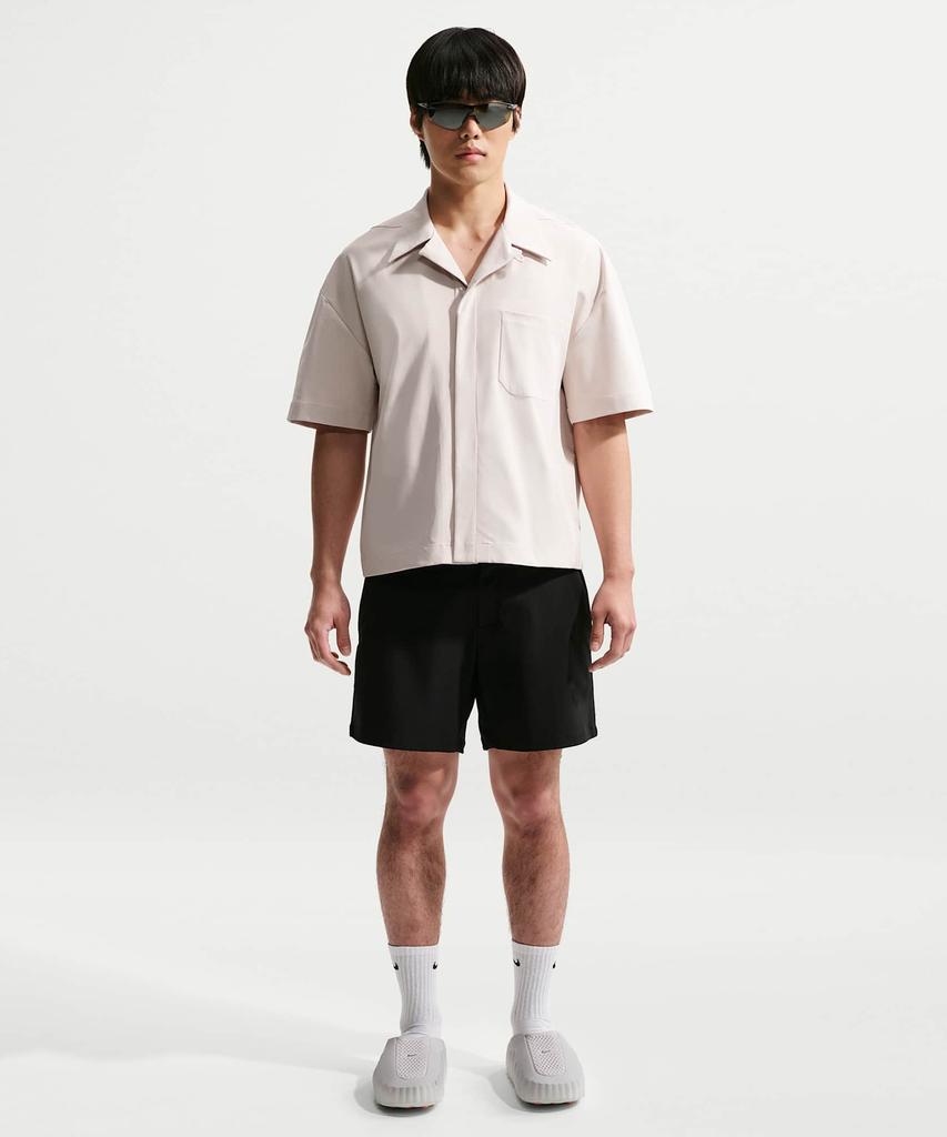 NIKE 24.7 Perfect Stretch Dry Fit Uv Button-Up Shirt M - Light Orewood Brown:Sail:Light Iron Ore / If2735-104
