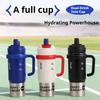 800ml Dual Way Drinking Straw Water Cup Large Capacity Stainless Steel Insulated Tumbler Handle Car Cups