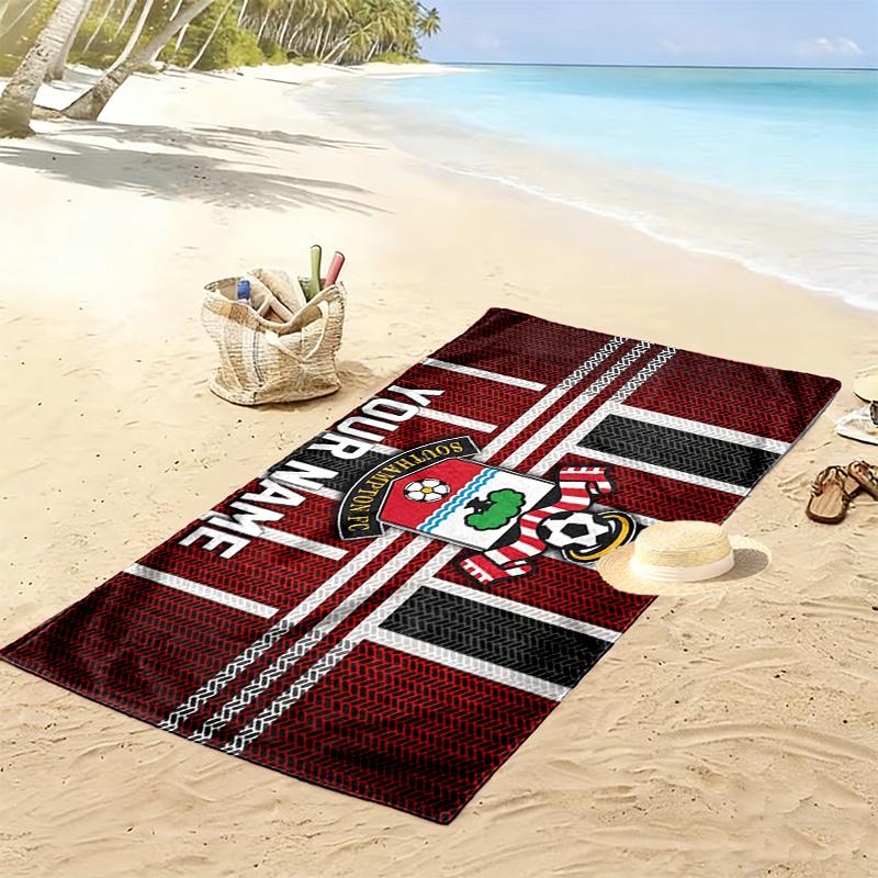 Southampton FC Print Beach Towel, Large Soft Quick Dry Towel for Beach Camping Swimming