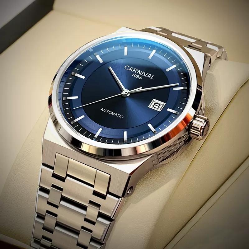 Montre Homme CARNIVAL Mechanical Business Watches for Man Brand Luxury Automatic Wrist Watch 50M Waterproof Reloj Hombre