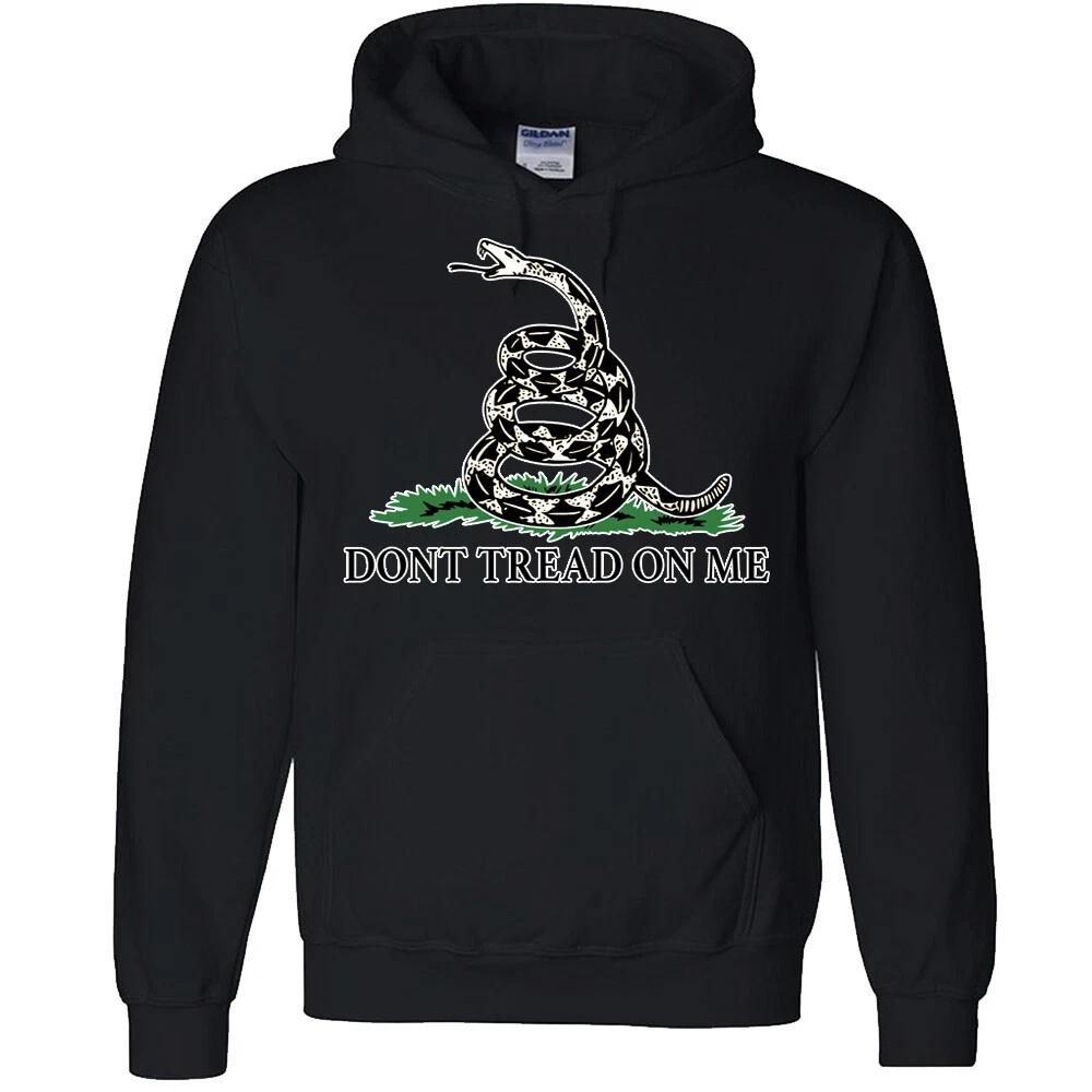 Don't Tread on Me Hoodie 2nd Amendment USA Patriotic Pro Gun tee Gadsden Flag