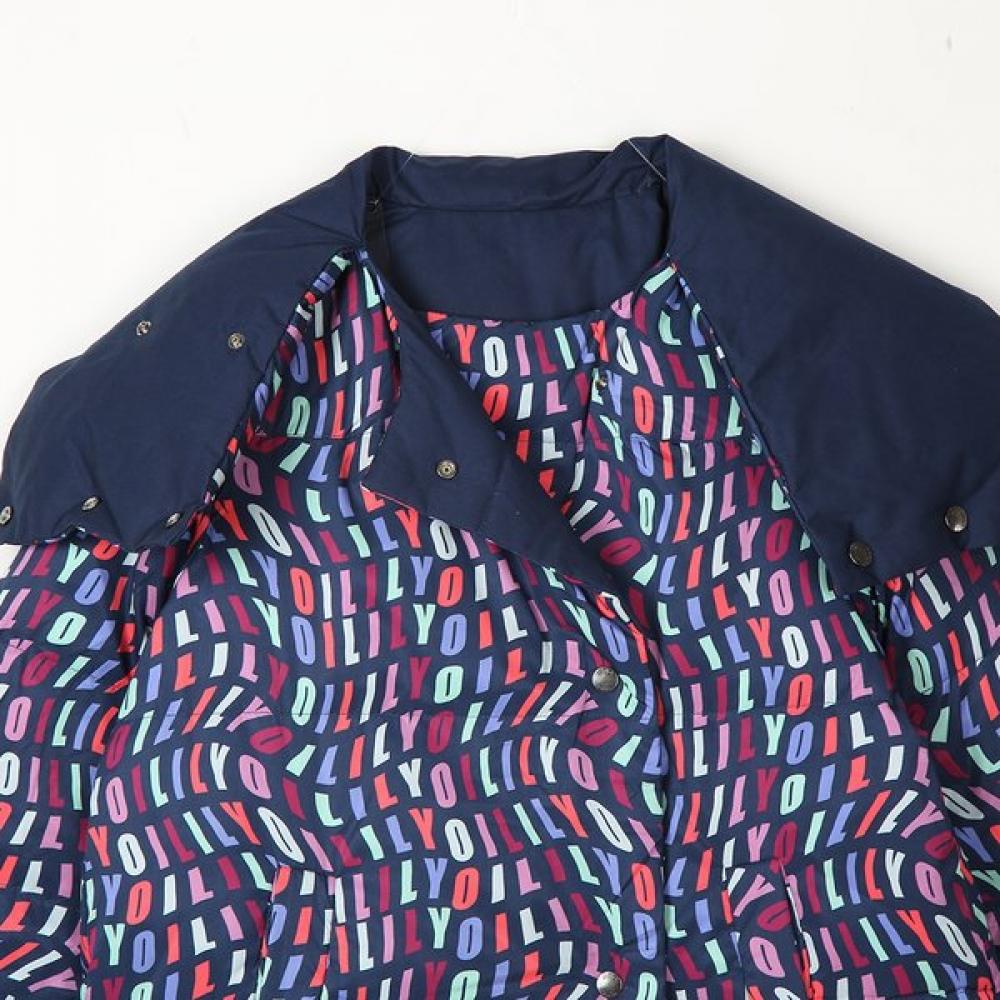 Oilily Reversible Pattern Down Jumper  Owdfajp006 