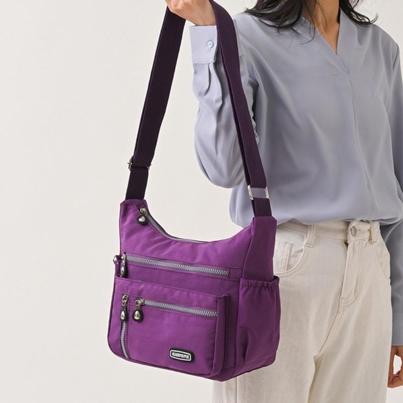 Модная повседневная нейлоновая тканевая сумка-мессенджер для женщин, сумки на плечо, многослойные женские сумки через плечо, водонепроницаемая сумка для мамы, кошелек