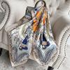 90cm *90cm Design Scarf Lady Shawl Printed Silk Felt Headscarf Scarf Lady Headscarf Square Scarf Lady Wrap Scarf 2021