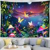 Психоделический лесной гобелен с бабочками, настенный подвесной абстрактный гриб, минималистичный колдовство, хиппи, общежитие, домашний декор