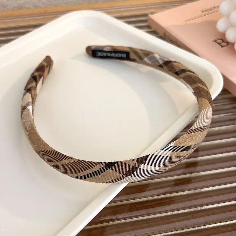 Модные винтажные клетчатые ленты для волос для женщин и девочек, головной убор, повязка на голову для девочек, повязка для волос, обруч для волос, женские аксессуары для волос, головные уборы