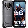 DOOGEE S200 Телефон Портативный Небьющийся 5G 32ГБ+256ГБ Смартфон Защищенный Android 14 10100мАч 6,72" FHD+ 100МП Две SIM-карты/NFC Серый