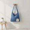 Sweet Knitted Tote Bag Breathable Seaside Vacation Handbag Trendy Crochet Shoulder Bag  Female
