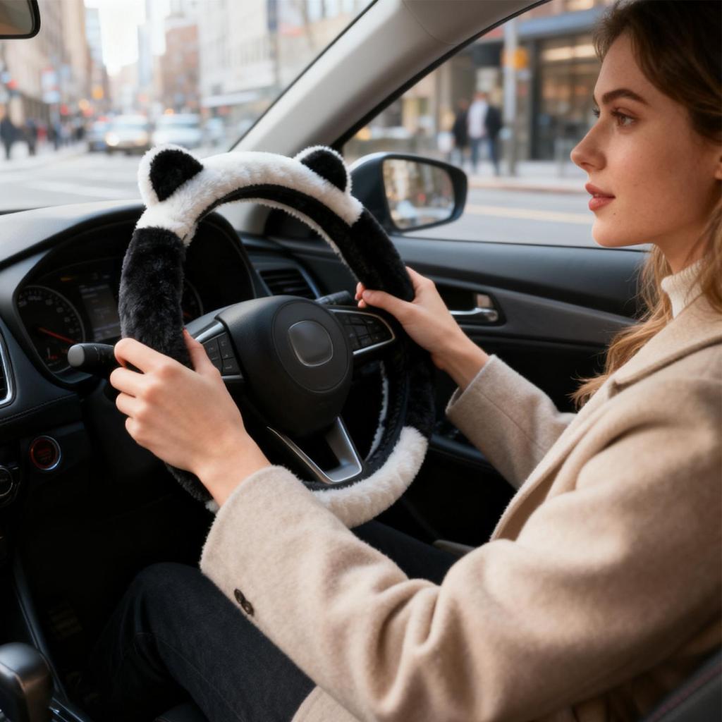 Car Wheel Cover Breathable 14.9 Inch Car Anti-Skid Steering Wheel Cover For Men Truck SUV Minivan Sedan Trucks Road Trip