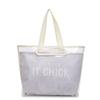 New Waterproof Ladies Pvc Beach Bag, Large Capacity Multi-functional Canvas Ladies Tote Bag, Suitable For Travelling, Commuting