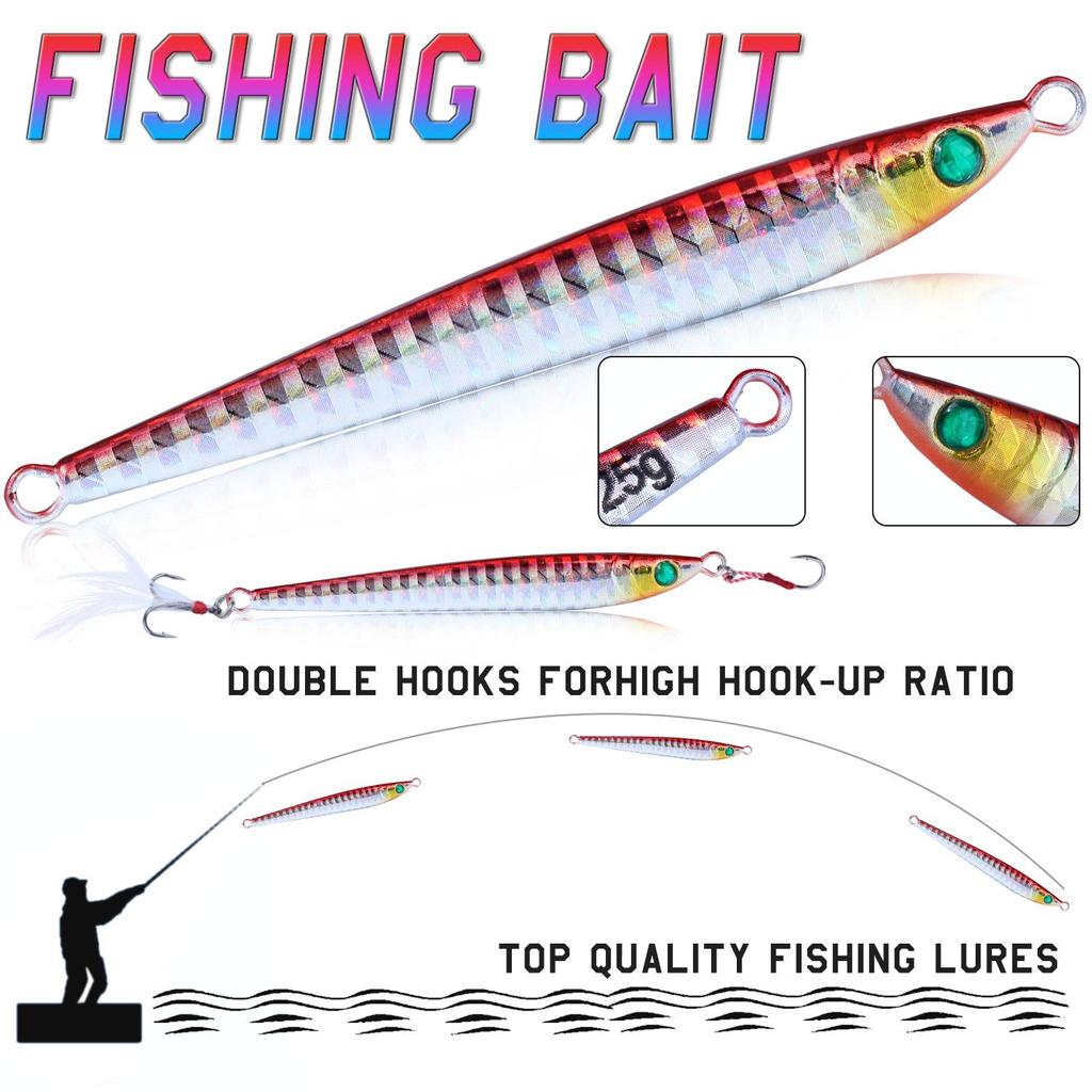 SOUGAYILANG Рыболовная приманка, 5 шт., балансир, жесткая рыболовная приманка высокого качества, рыболовные крючки, свинцовая жесткая приманка, отсадочные приманки