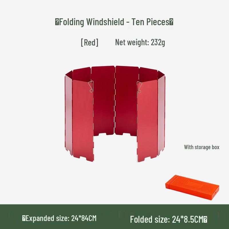 Портативная трехсекционная походная плита с ветрозащитой - Большой концентратор тепла