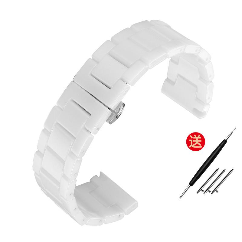 Керамический ремешок для часов 14 мм, 16 мм, 18 мм, 20 мм, 22 мм, ремешок для часов Omega Moonswatch Amazfit Samsung, ремешок для мужских и женских наручных часов