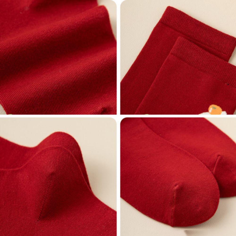 Cartoon Year of The Horse Socks Mid Calf Zodiac Year Cotton Socks Cute New Year Tube Socks  Women