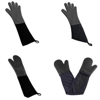 Жаростойкие перчатки для выпечки и гриля с силиконовым захватом