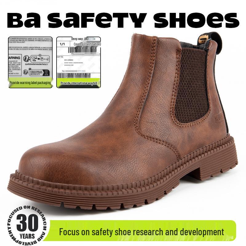 Рабочие ботинки слипоны с защитным подноском от ударов и противоскользящей подошвой - Удобные высокие ботинки с защитой и прочной конструкцией, устойчивой к проколам.