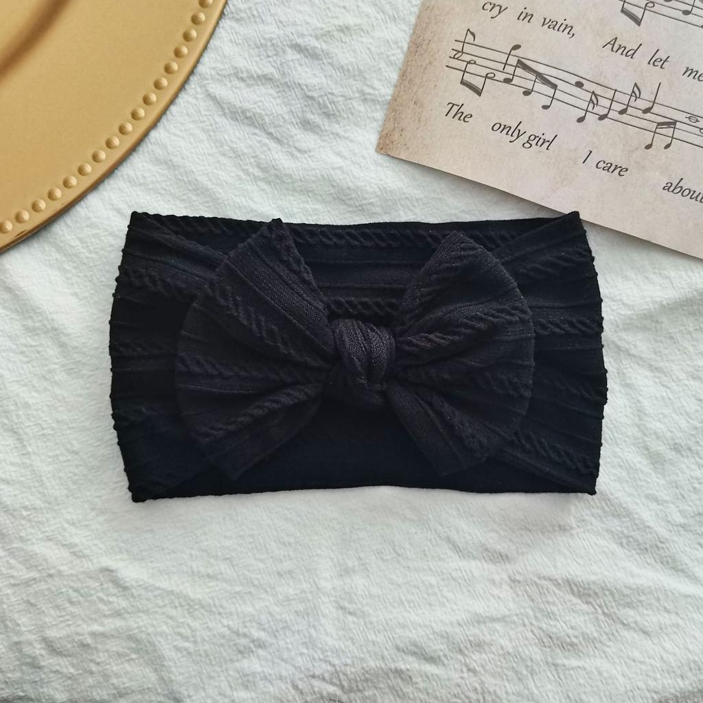 Baby Bowknot Headband Wide Band Bow Hair Bands Soft Elastic Knotted Headwear for Baby Girl Newborn Headbands Head Wraps