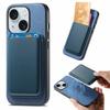 Retro Magsafe Card Bag PU Back Cover Phone Case
