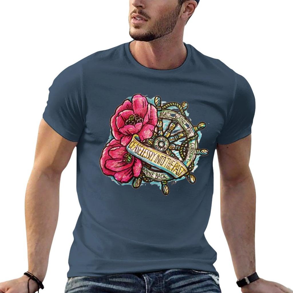 Ceaselessly Into The Past Tshirt Gym Exercise Short Sleeve Tshirt