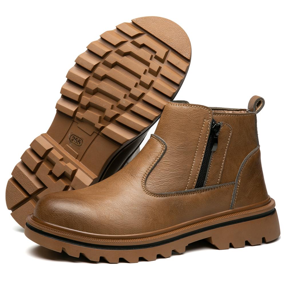 Plus Size 47 Work Boots Steel Toe Shoes Men Leather Boots Waterproof Safety Boot for Engineers Puncture-Proof Protection Shoes