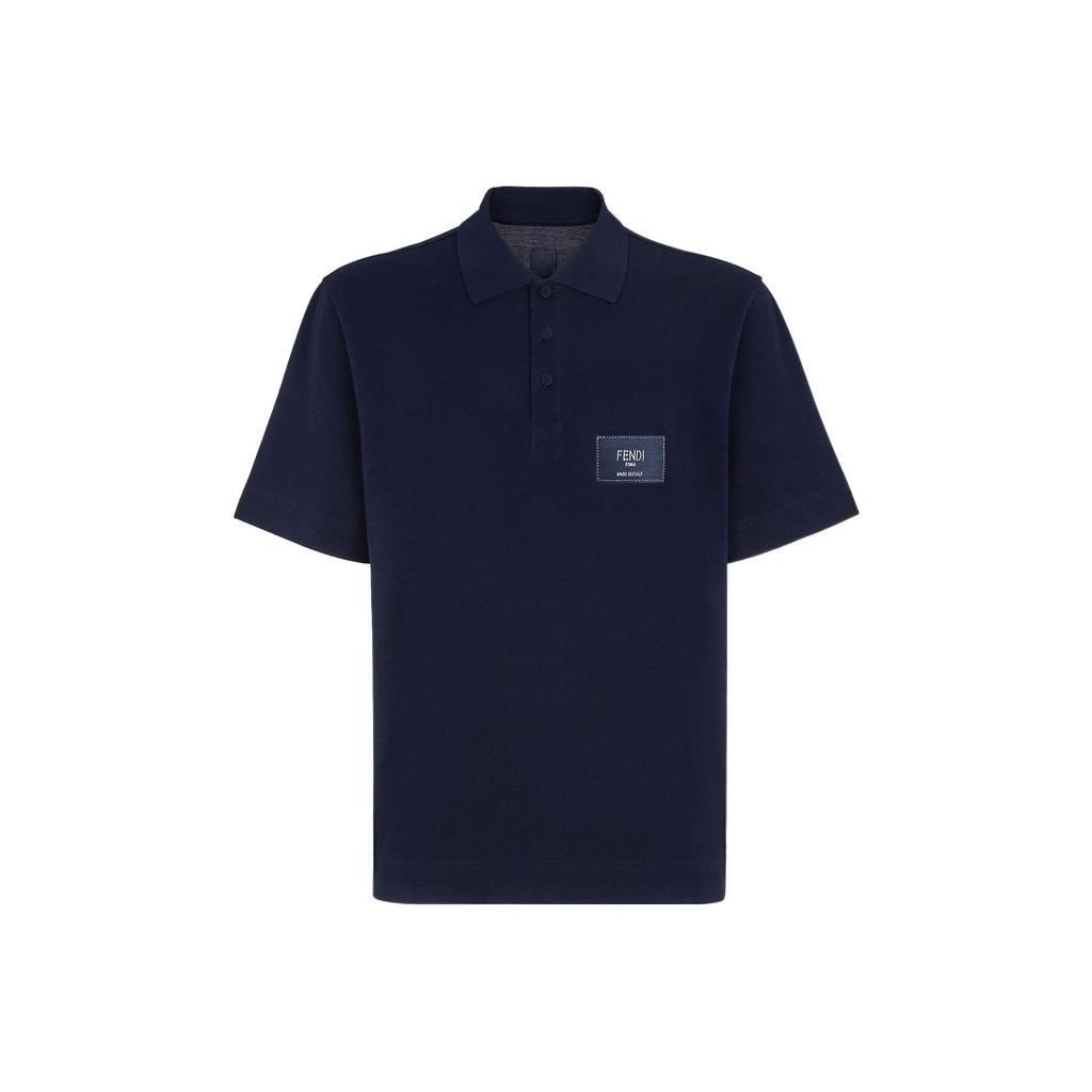 FENDI SS22 Polo Shirt Men's Blue FY1131A9RPF0QG3