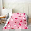 Christmas Plush Throw Blanket Bow Flannel Blanket Baby Candy Canes Print All Season Xmas Tree for Couch Bed Sofa Bedroom Decor