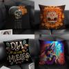 Festival DDia de Muertos  Pillow Case Linen Cushion Covers For Decorative Sofa Home Pillows Case Car Chair Pillows Cases