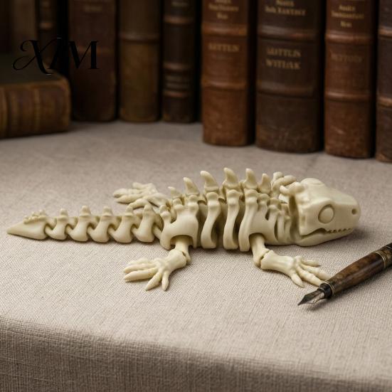Креативные 3D-печатные костяные поделки 5 шт. 3D-артикулированный скелет дракона, украшение, фигурка с подвижными суставами, имитация окаменелостей, поделки, коллекционные предметы, гибкие