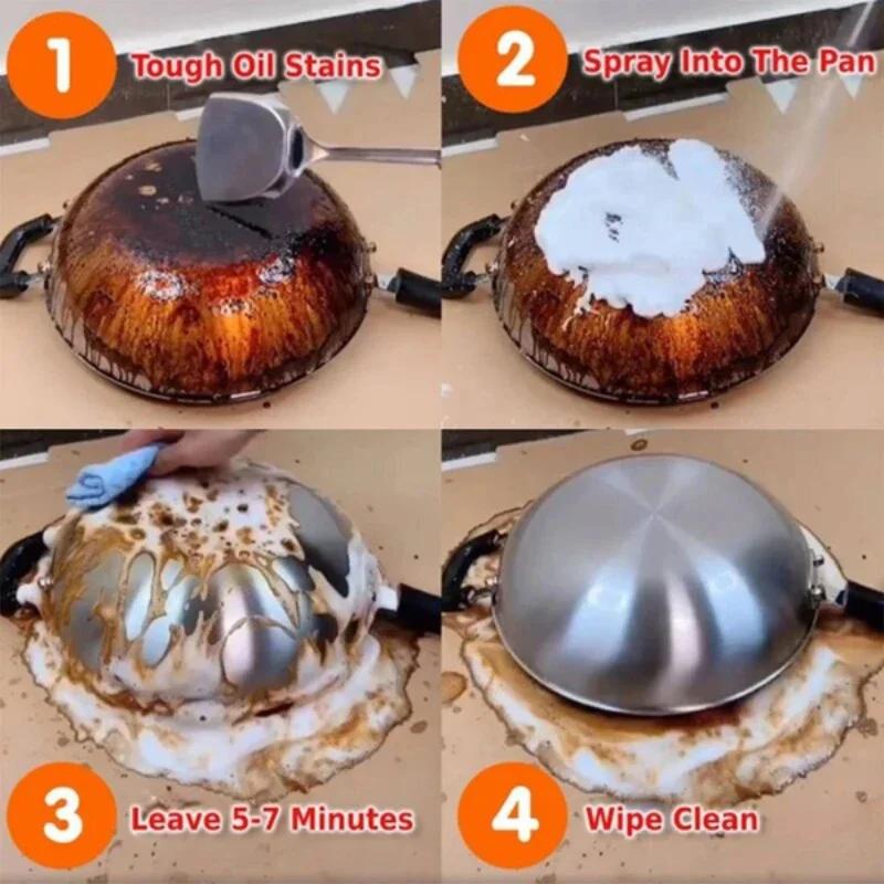 30 мл сильное кухонное волшебное пенное чистящее средство-спрей для многоцелевого использования для удаления ржавчины на сковороде и чистки бытовой техники
