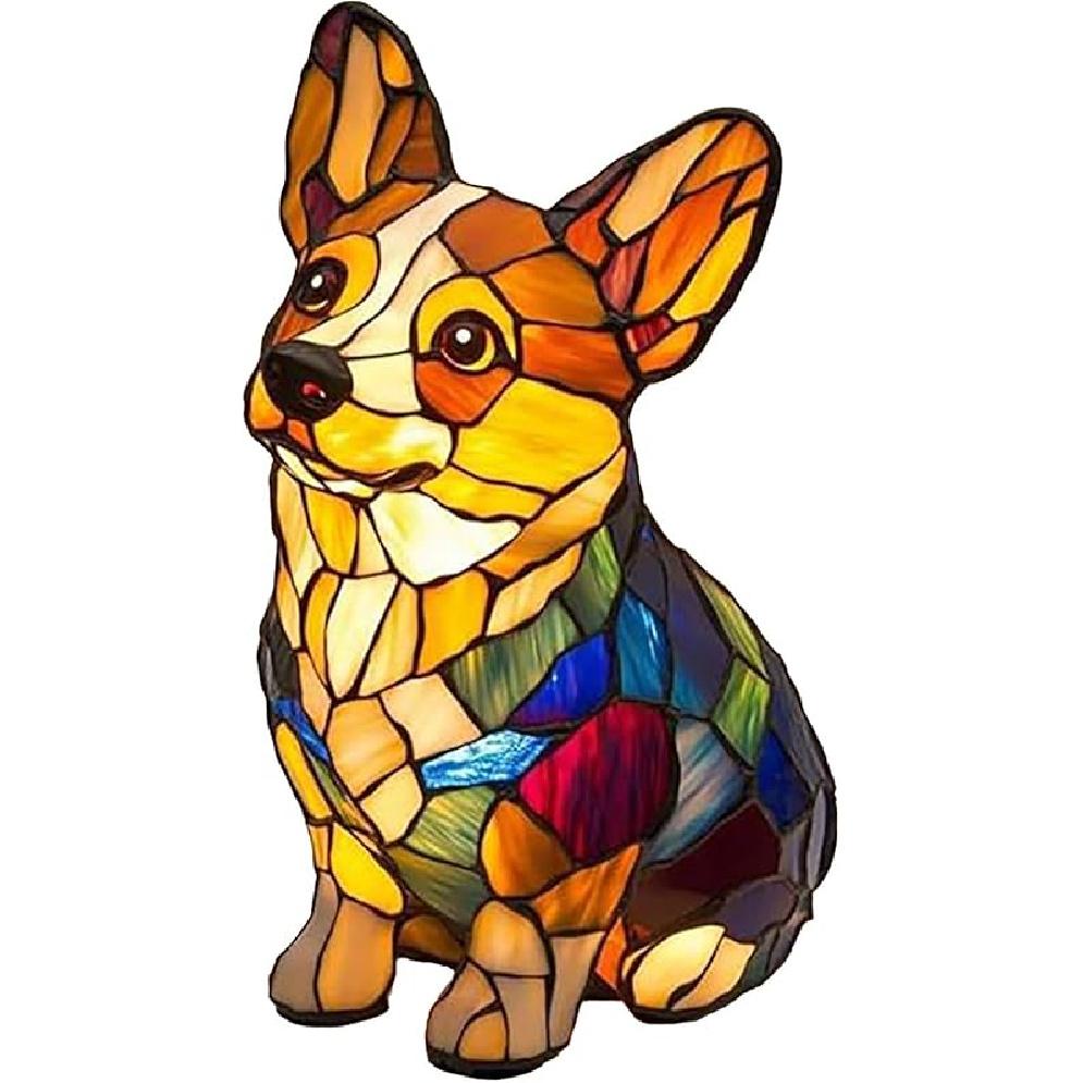 Ночной светильник серии «Собака» 2025 года, лампы для ночных столиков, настольный светильник с изображением кошек из окрашенной смолы, светодиодные настольные лампы с изображением милых домашних животных, креативные животные