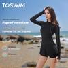 TOSWIM Women's Long Sleeve Rash Guard Swim Top