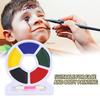 Color Palette Football Shape 6 Colors Water Based Face Body Paint Highly Pigmented Halloween Cosplay Party Face FX Makeup Palette for Adults Children