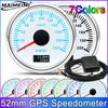 52mm Gauge 30KMH 60KMH 80KMH 120KMH 200Km/h GPS Speedometer With GPS Antenna Car Truck Speed Gauge Meter With 7 Color Backlight