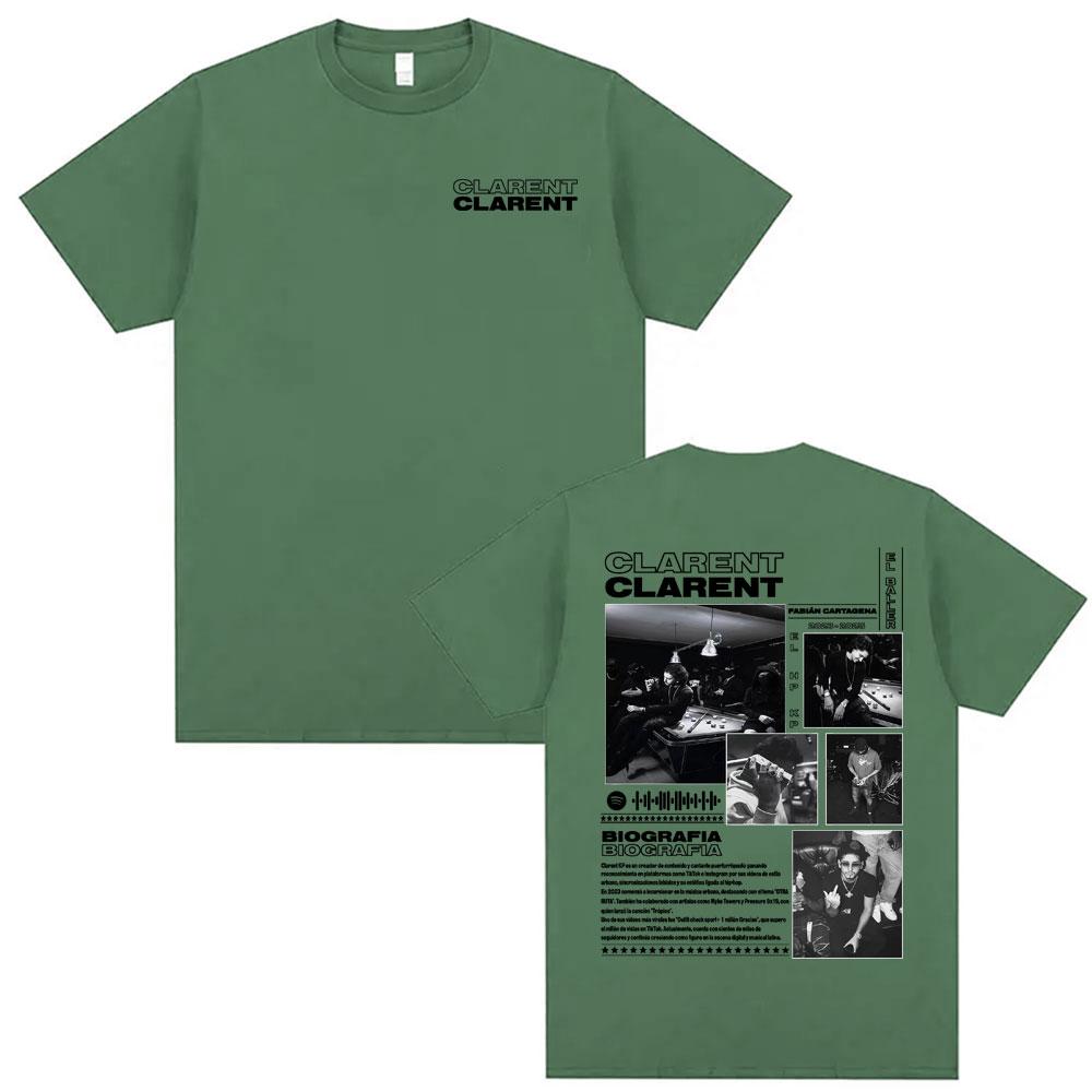 Rapper Clarent Kp Album 2025 Tour Cover T Shirts Men Women Harajuku Hip Hop Streetwear Tee Shirt Casual Cotton Oversized Tshirt