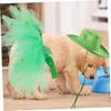 1Set Saint Patrick's Day Pet Costume Shamrock Hat Tutu Skirt Outfit for Dogs and Cats for Dog Cosplay and Celebrations